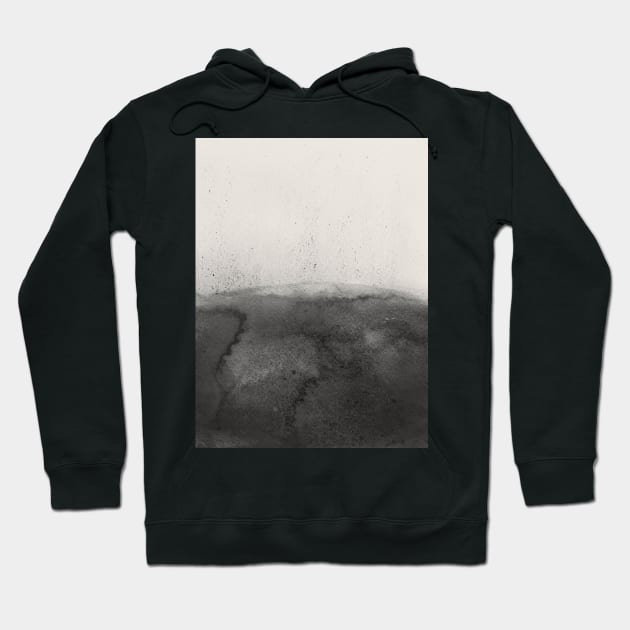 Abstract black watercolor 2 Hoodie by WhalesWay